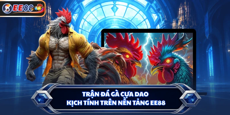 Trận đá gà cựa dao kịch tính trên nền tảng EE88